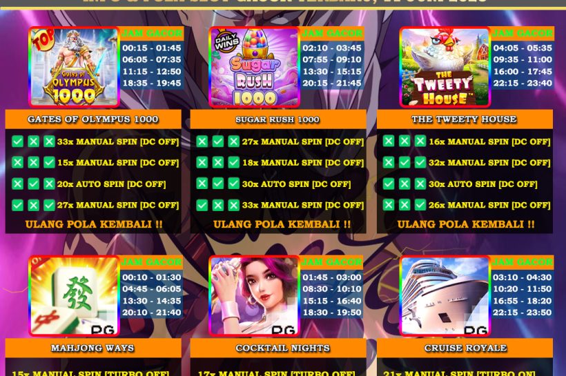 Info Slot Gacor Mudah Menang 11 JUNI 2025 INFO-&-POLA-SLOT-GACOR-OYEN4D-11-JUNI-2025