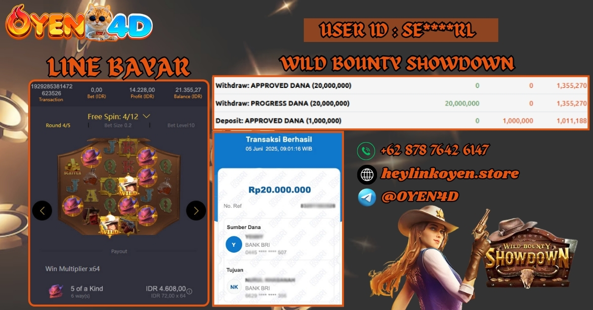 OYEN4D-BUKTI-JP-PEMAIN-WILD-BOUTNY-SHOWDOWN-PG-SOFT
