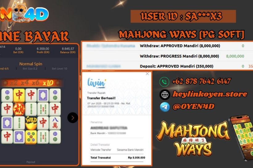 OYEN4D-BUKTI-JP-PEMAIN-DI-MAHJONG-WAYS-PG-SOFT