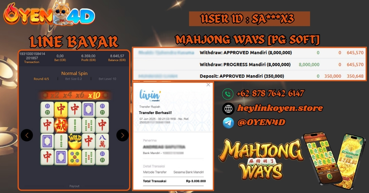 OYEN4D-BUKTI-JP-PEMAIN-DI-MAHJONG-WAYS-PG-SOFT
