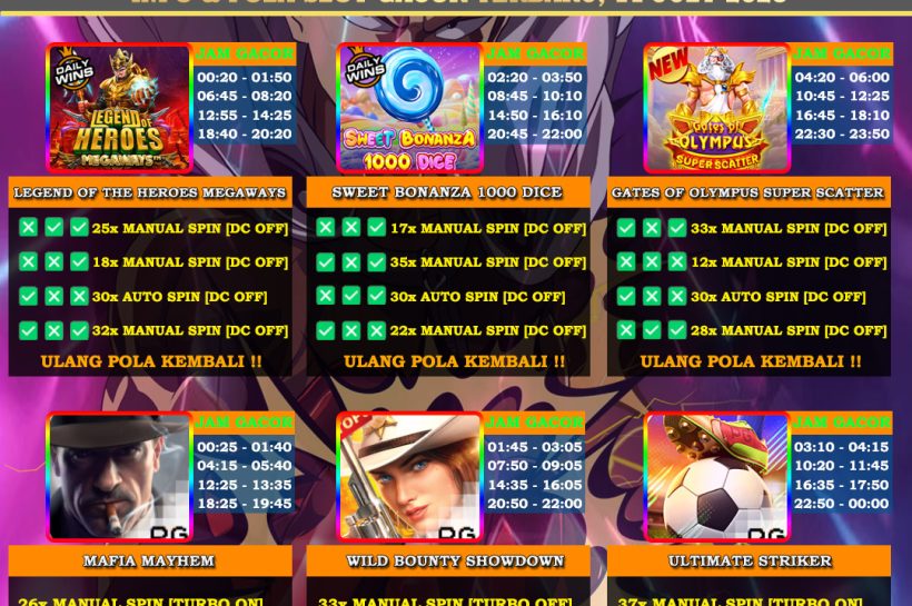 Info Slot Gacor Mudah Menang 11 JULI 2025 INFO-&-POLA-SLOT-GACOR-OYEN4D-11-JULI-2025