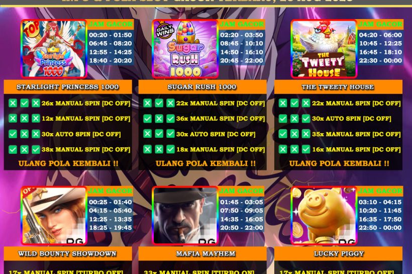 Info Slot Gacor Mudah Menang 26 AGUSTUS 2025 a screenshot of a video game