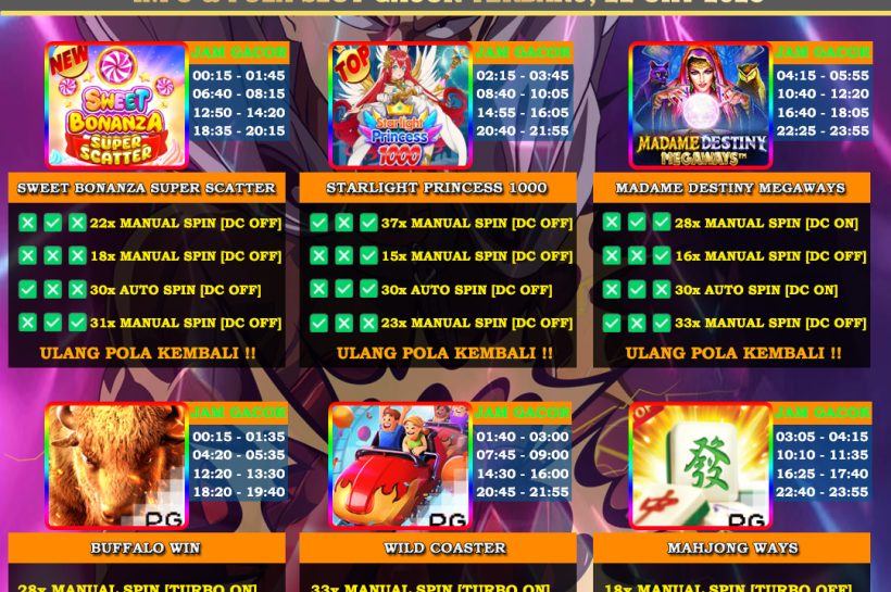 Info Slot Gacor Mudah Menang 22 Oktober 2025 INFO-&-POLA-SLOT-GACOR-OYEN4D-TERBARU-22-OKT-2025