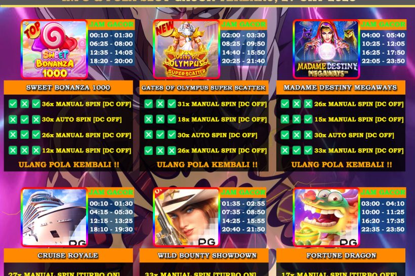 Info Slot Gacor Mudah Menang 27 Oktober 2025 INFO-&-POLA-SLOT-GACOR-OYEN4D-TERBARU-27-OKT-2025