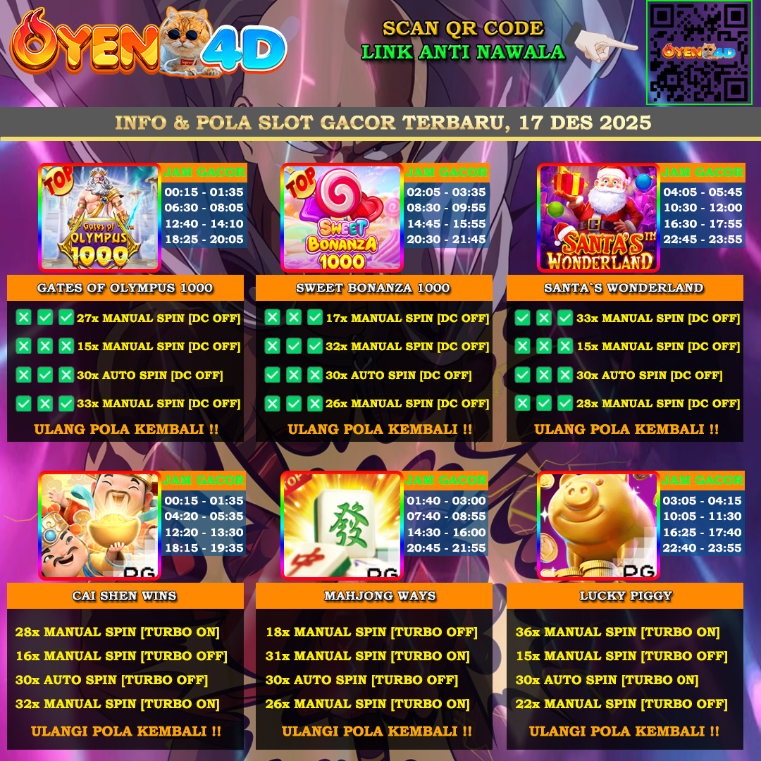 Slot game schedule and promotions